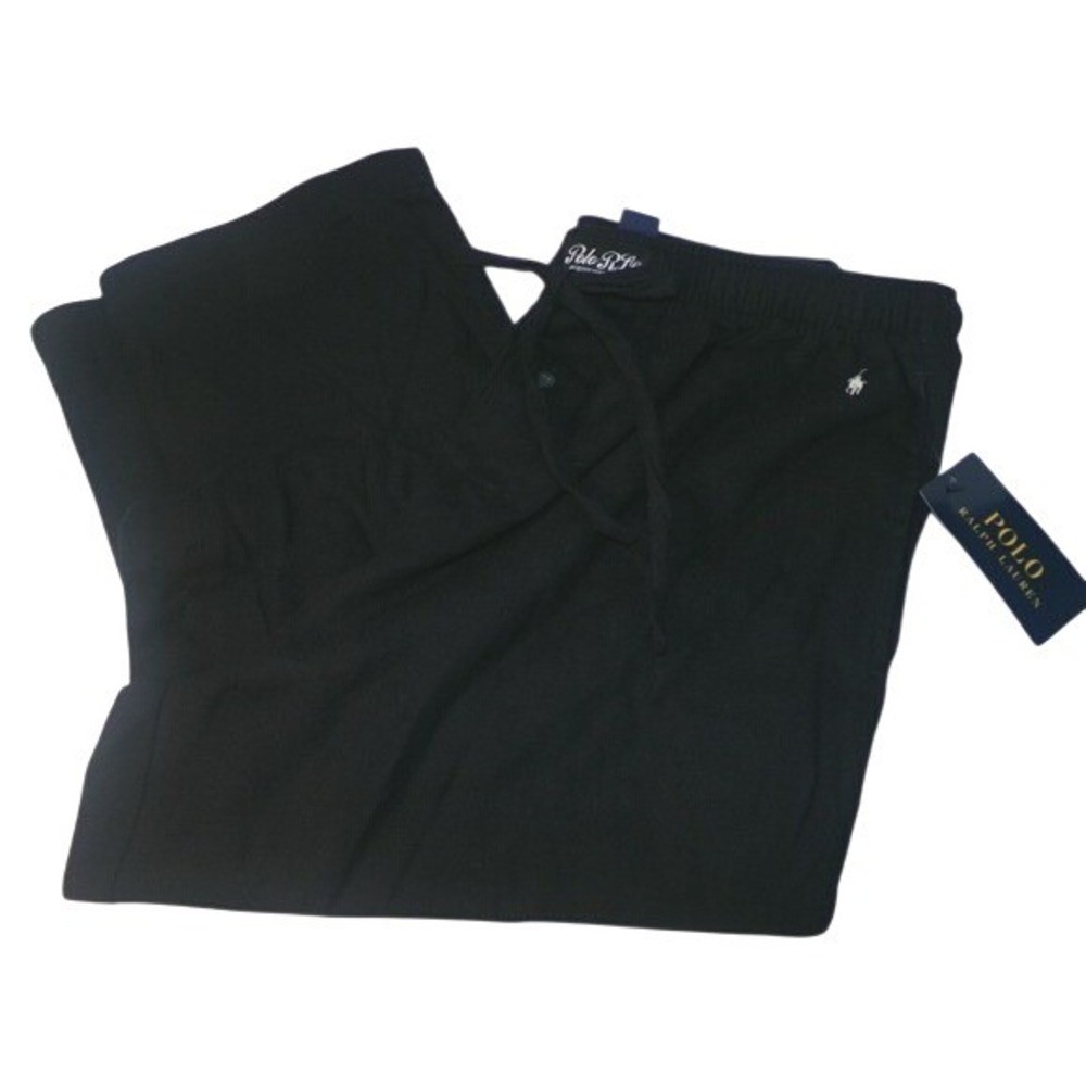 Polo Ralph Lauren Mens LRG Sleep Pants Black  Lounge Pajama Bottoms NWT
